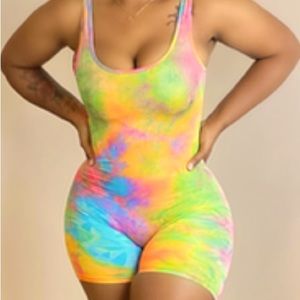 Shein Summer Tye Die Body Suit 2XL